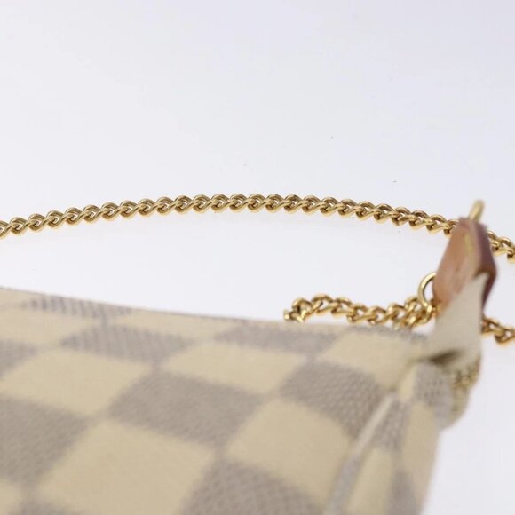 LOUIS VUITTON Damier Azur Mini Pochette Accessoires Pouch Auth - Picture 9 of 16